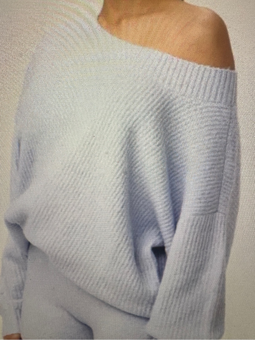 Naked Wardrobe Knit off shoulder sweater